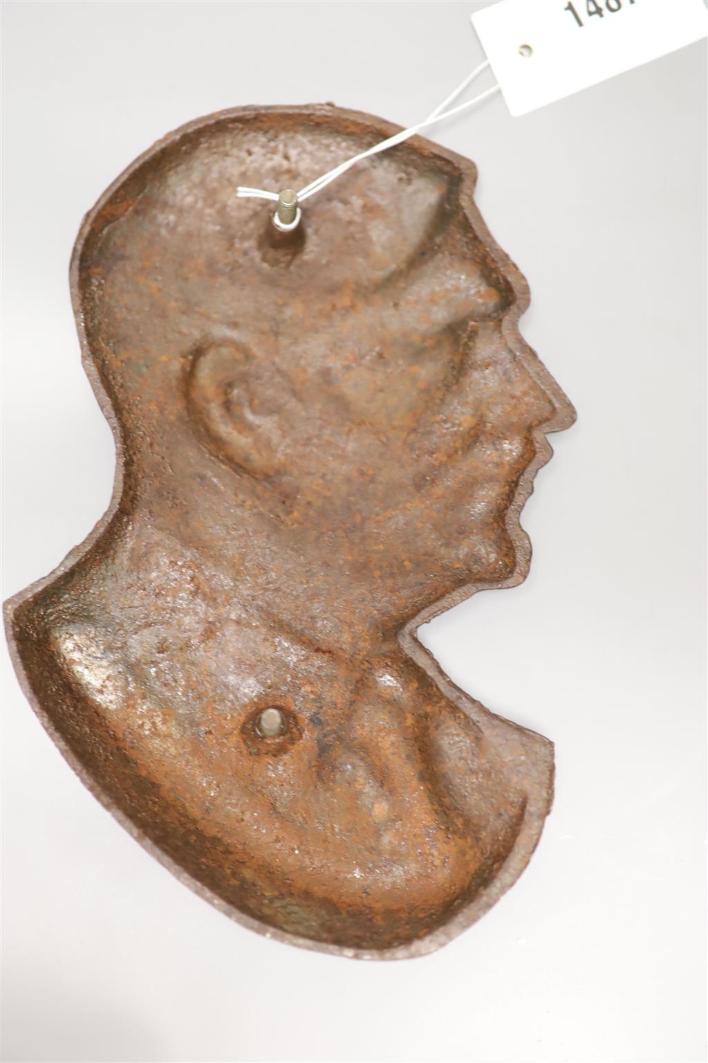 After Prof. Poorkel. A cast iron plaque Adolf Hitler, height 25cm